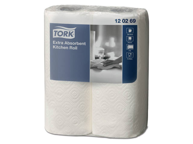 Keukenrol Tork Premium 2laags 64 vel wit