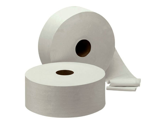 Toiletpapier Cleaninq T1 jumbo groot 6x380m wit