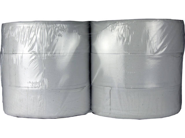 Toiletpapier Cleaninq T1 jumbo groot 6x380m wit