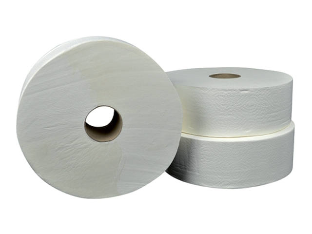 Toiletpapier Cleaninq T1 jumbo groot 6x380m wit