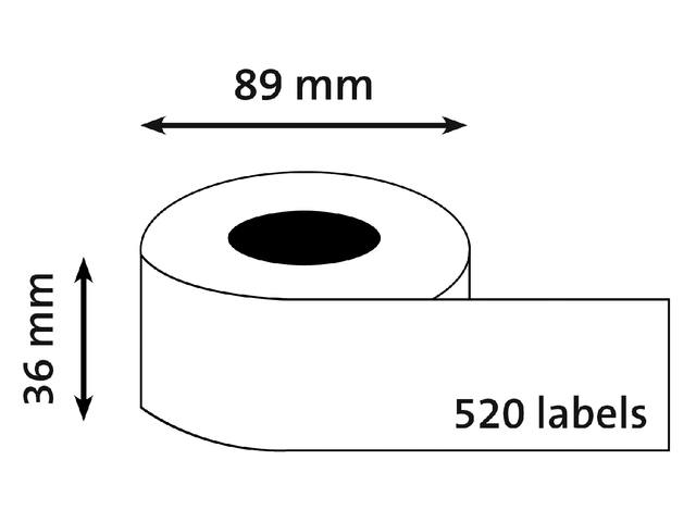 Label Etiket Quantore 99012 36x89mm adres wt