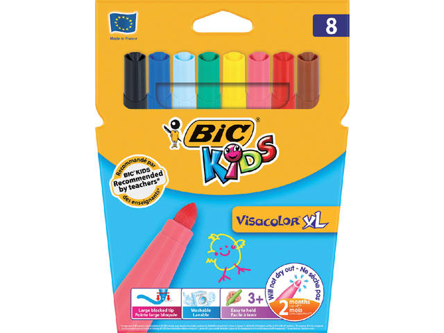 Kleurstift BicKids Visacolor XL assorti