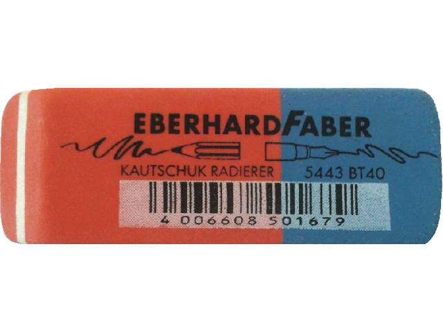 Gum Eberhard Faber EF-585443 rood/blauw