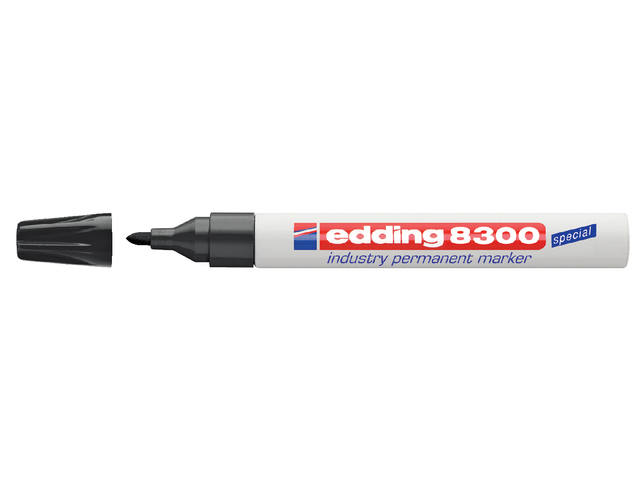 Viltstift edding 8300 industrie rond 1-3mm zwart