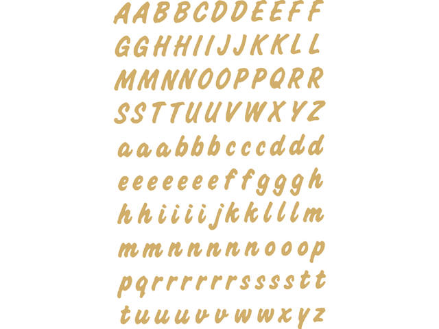 Etiket HERMA 4152 8mm letters A-Z goud op transp