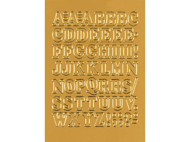 Etiket HERMA 4183 12mm letters A-Z goudfolie 50st