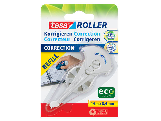 Correctietape navulling tesa eco 8.4mm blister