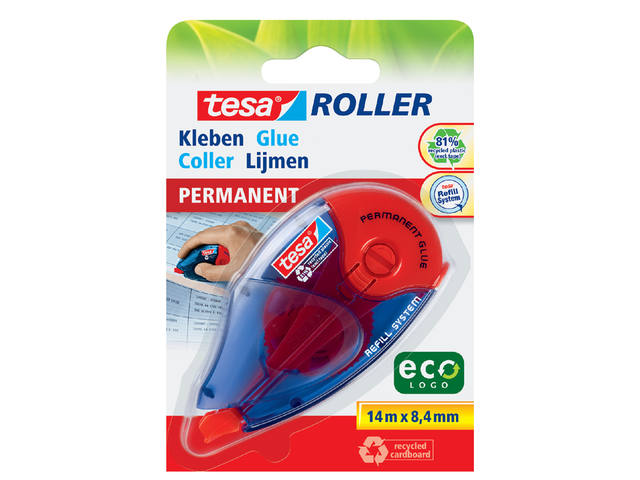 Lijmroller tesa eco permanent navulbaar op blister