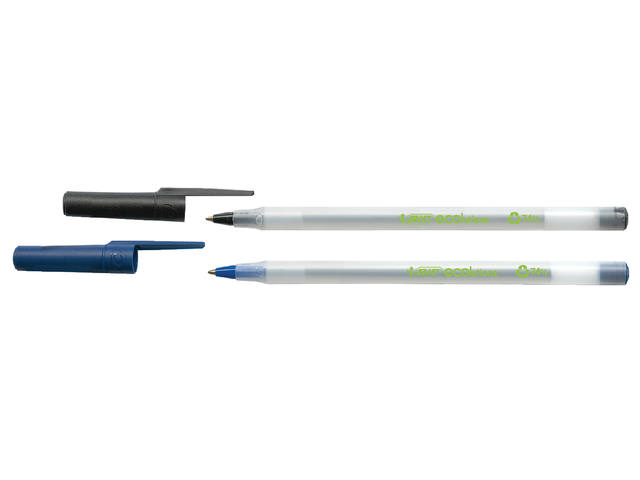 Balpen Bic Ecolutions round stic M zwart