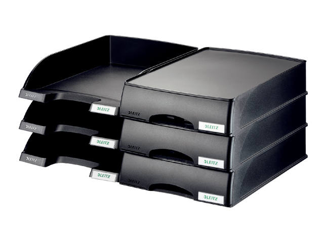 Brievenbak Leitz Plus met lade A4 maxi zwart
