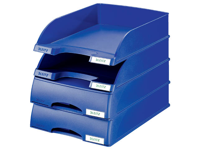 Brievenbak Leitz Plus met lade A4 maxi blauw