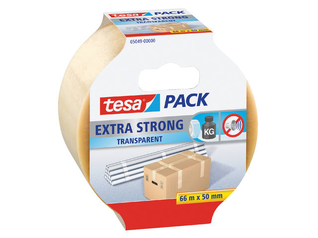 Verpakkingstape tesapack Extra 66mx50mm pvc tr