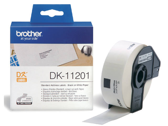 Etiket Brother DK11201 adressering 29x90mm wit