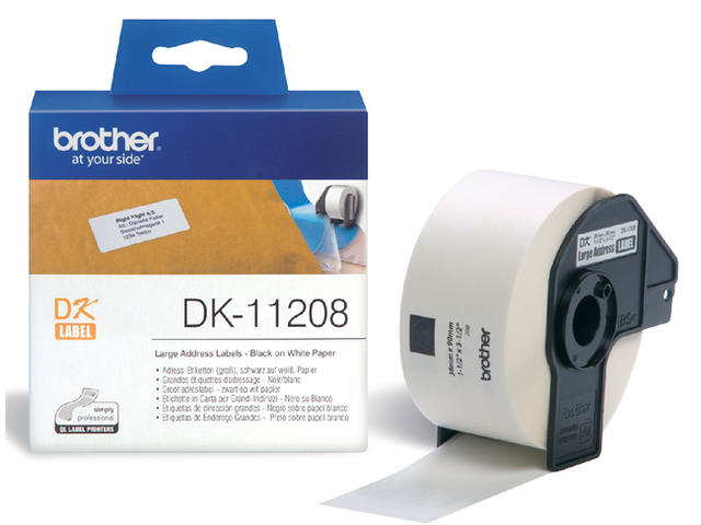 Etiket Brother DK11208 adressering groot 38x90mm