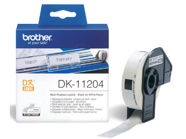 Etiket Brother DK11204 multifunctioneel 17x54mm