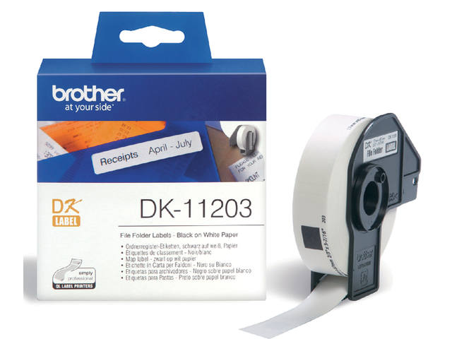 Etiket Brother DK11203 naamkaart ordner 17x87mm