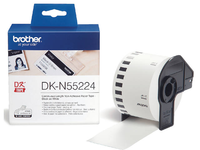 Etiket Brother DKN55224 niet klevend 54mm 30m wit