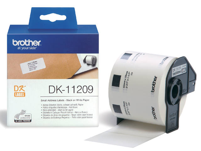 Etiket Brother DK11209 adressering klein 62x29mm