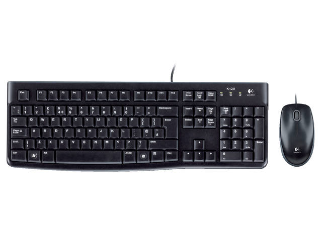 Toetsenbord Logitech MK120 Qwerty muis USB zwart