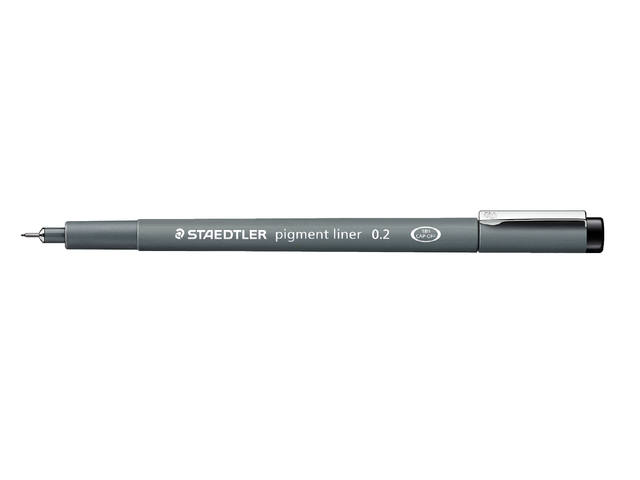Fineliner Staedtler pigment 308 0.2mm zwart
