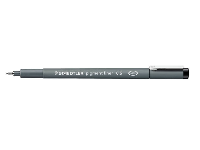 Fineliner Staedtler pigment 308 0.6mm zwart