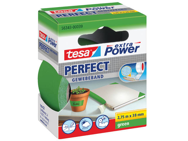 Textieltape tesa Perfect 2.75mx38mm groen