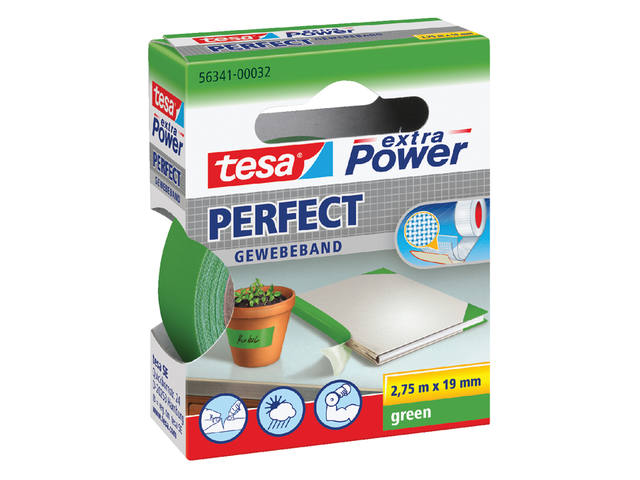 Textieltape tesa Perfect 2.75mx19mm groen