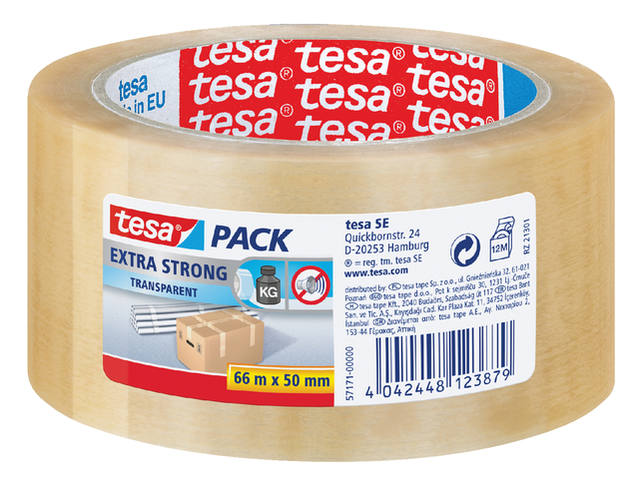 Verpakkingstape tesapack Extra 66mx50mm tr