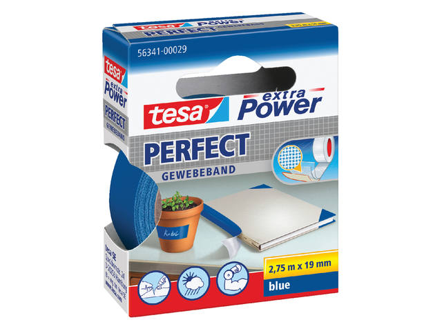 Textieltape tesa Perfect 2.75mx19mm blauw