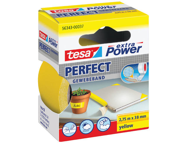 Textieltape tesa Perfect 2.75mx38mm geel