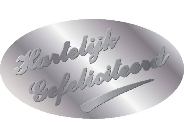 Etiket Haza hartelijk gefeliciteerd zi/zi
