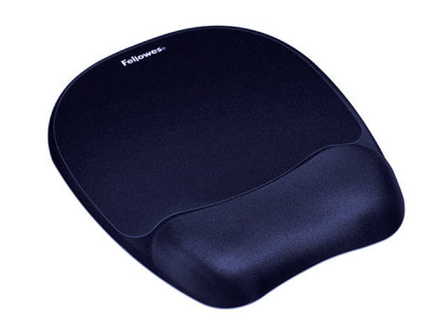 Muismat met polssteun Fellowes schuim saffierblauw