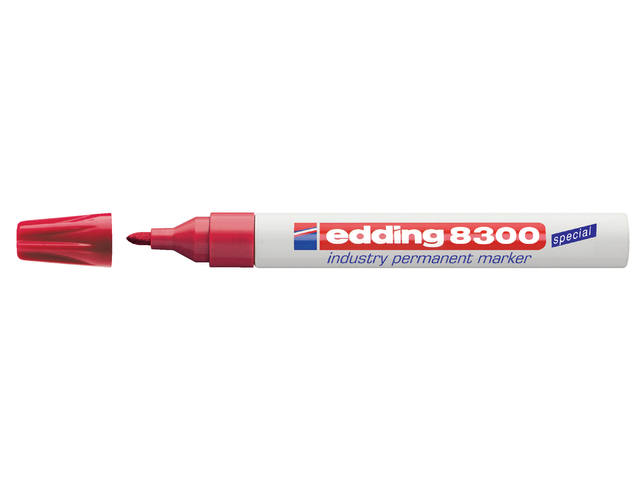 Viltstift edding 8300 industrie rond 1-3mm rood