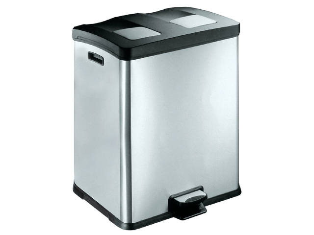 Pedaalemmer EKO Rejoice 2x30 liter mat rvs