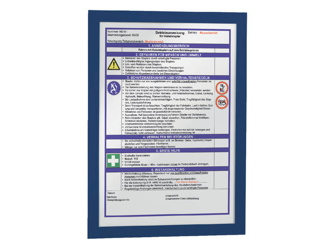 Duraframe Durable A4 zelfklevend donkerblauw