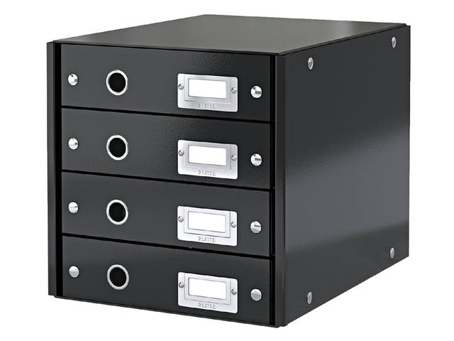 Ladenkast Leitz WOW Click Store 4 laden zwart