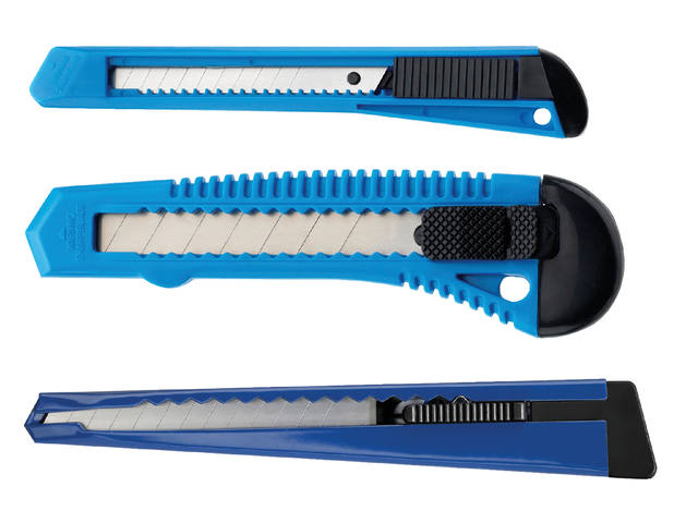 Snijmes Westcott Office 9mm schuif metaal blauw