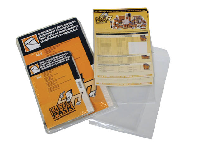 Envelop CleverPack akte A4 220x300 zk klep 50st tr