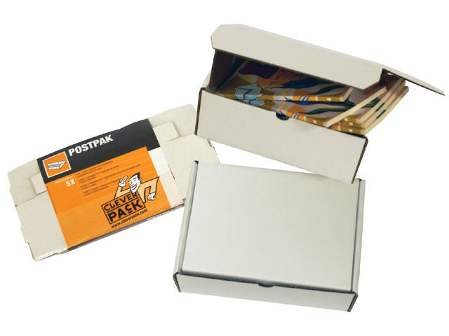 Postpakket CleverPack golf 220x160x90mm 5st wit