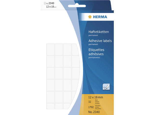 Etiket HERMA 2340 12x18mm wit 1792st