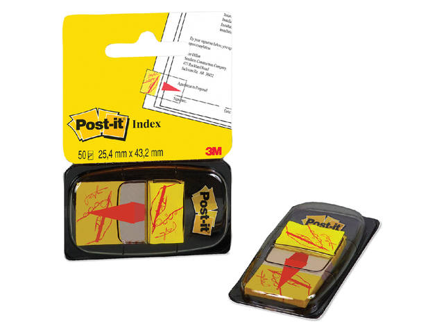 Indextabs Post-it 68031   hier ondertekenen  geel