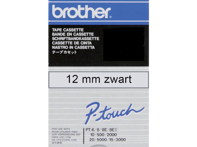 Labeltape Brother Ptouch TC101 12mm transparant