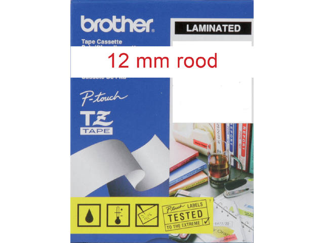 Labeltape Brother Ptouch TZe232 12mm wit