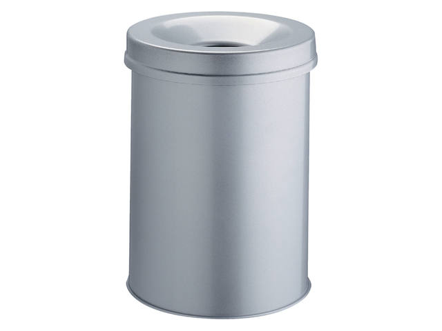 Papierbak+vlamdover VepaBins 15l rnd 26cm grijs