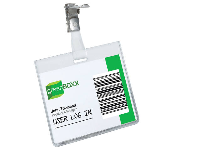 Badge Durable 8003 clip liggend gesloten 60x90mm