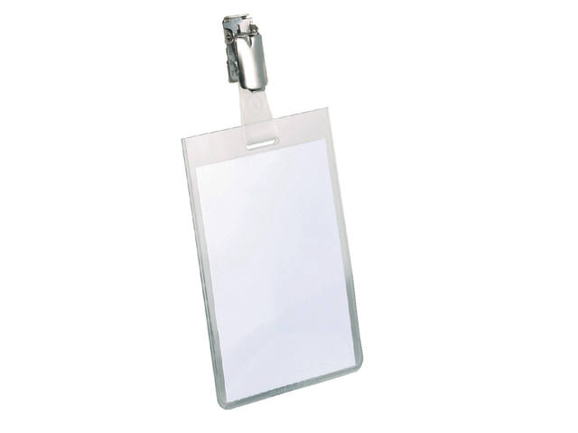 Badge Durable 8002 clip staand gesloten 90x60mm