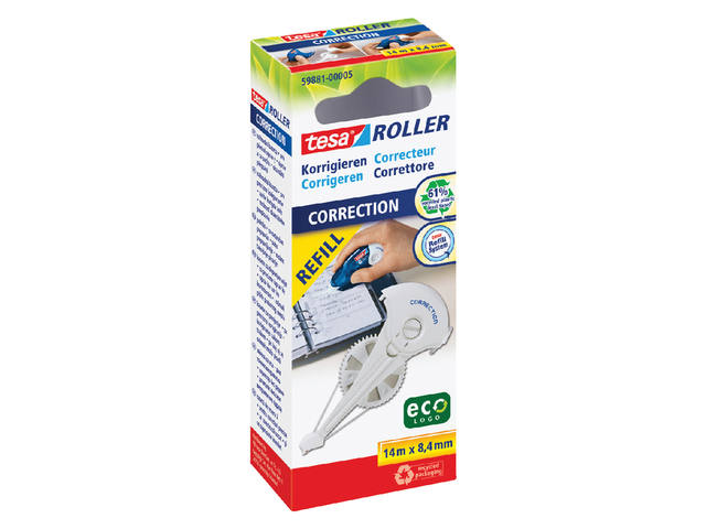 Correctietape navulling tesa eco 8.4mm hangdoosje