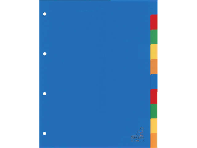 Tabblad Kangaro A410 A4 4r PP assorti 10 delig