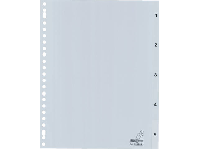 Tabblad Kangaro G405CM 23r PP 5dlg nr 1 5 grijs