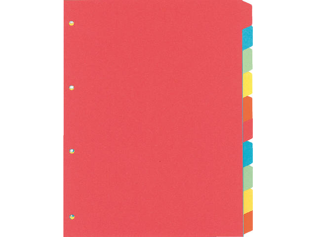 Tabblad Kangaro 4r PE410 10 delig assorti karton